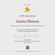 🧩 Winning Harvard CS50 Puzzle Day Two Years in a Row!