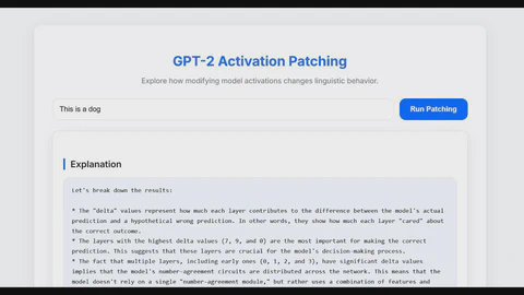 GPT-2 Activation Patching App